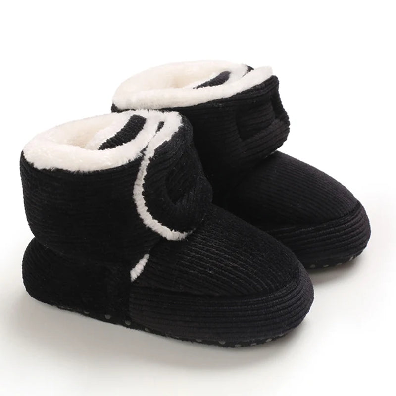 2023 Winter Boots Baby Boy Girl Booties Snow Soft-Sole Anti-Slip Warm Flat Infant First Walker Baby Crib Shoes Christmas