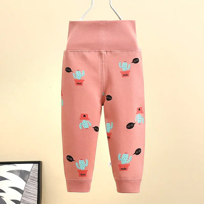 2022 Autumn Spring Newborn Baby Pants Girl Boy High Waist Leggings Cotton Clothes Toddler Trousers Clothing Infant Kids PP Pants