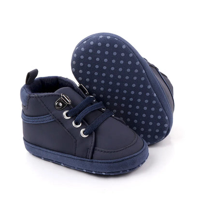 Newborn Baby Shoes for 1 Year Boy Crib Bootie Infant Anti-Slip Soft Sole Leather First Walkers Toddler Moccasins Doll Shoe Gifts