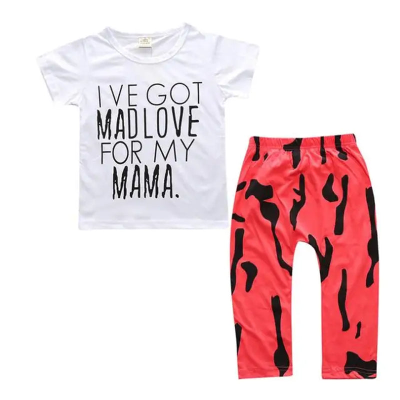 New Summer Baby Boy Clothes Kids Clothes Sets T-Shirt+Pants Suit Clothing Set Cartoon Printed Clothes Newborn Sport Suits