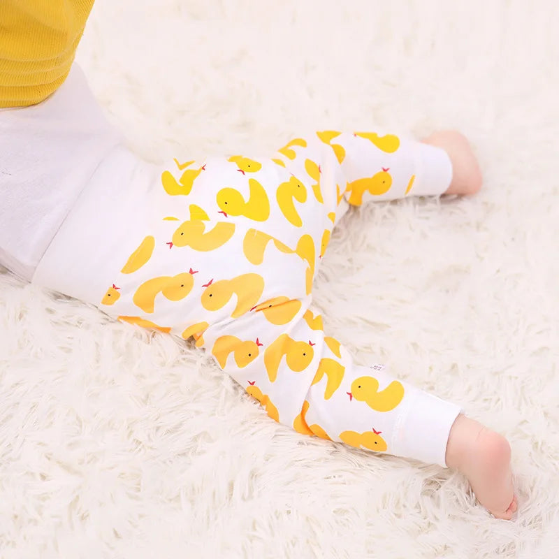 2022 Autumn Spring Newborn Baby Pants Girl Boy High Waist Leggings Cotton Clothes Toddler Trousers Clothing Infant Kids PP Pants