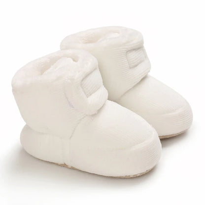 2023 Winter Boots Baby Boy Girl Booties Snow Soft-Sole Anti-Slip Warm Flat Infant First Walker Baby Crib Shoes Christmas