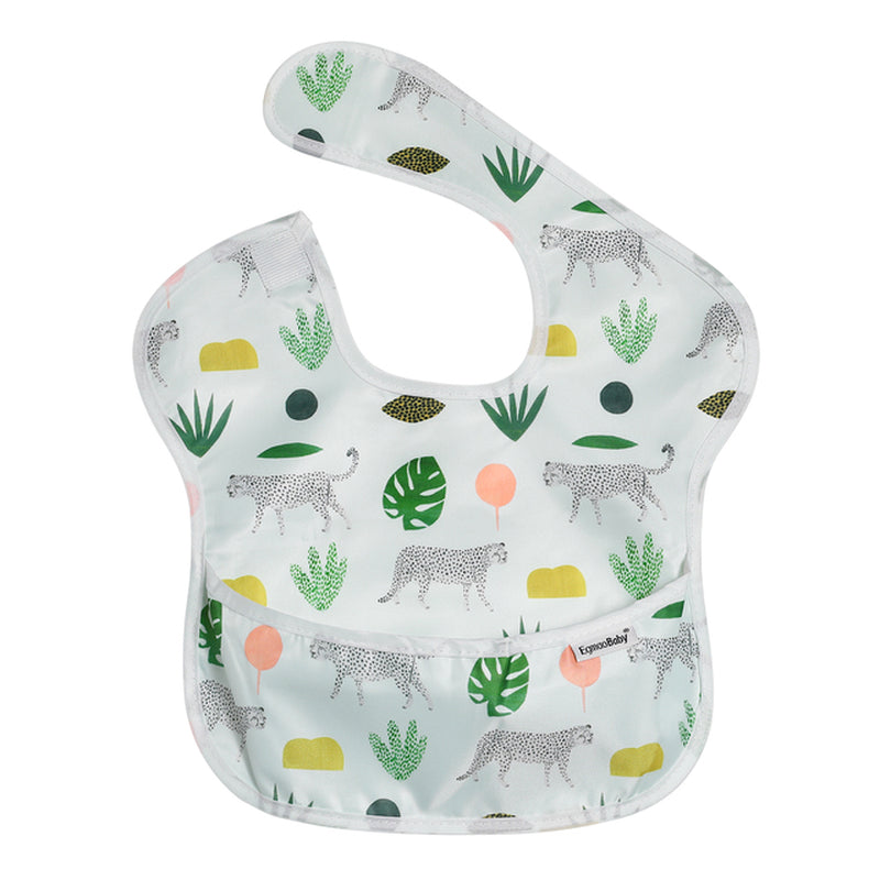 Waterproof Baby Bibs 100% Polyester TPU Coating Feeding Bibs Washable Baby Bibs with Food Catcher for Baby Girls & Boys