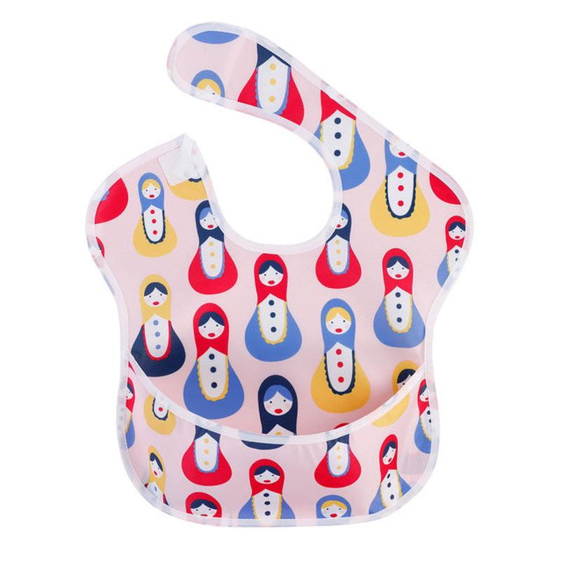 Waterproof Baby Bibs 100% Polyester TPU Coating Feeding Bibs Washable Baby Bibs with Food Catcher for Baby Girls & Boys