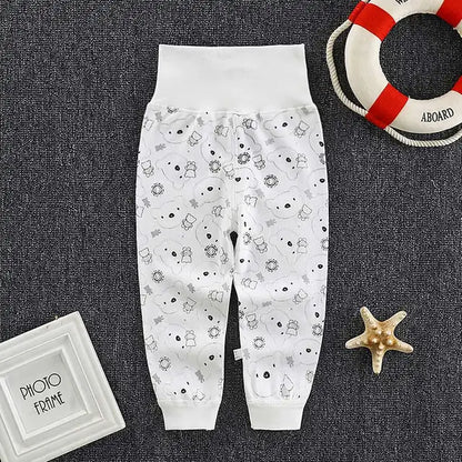 2022 Autumn Spring Newborn Baby Pants Girl Boy High Waist Leggings Cotton Clothes Toddler Trousers Clothing Infant Kids PP Pants